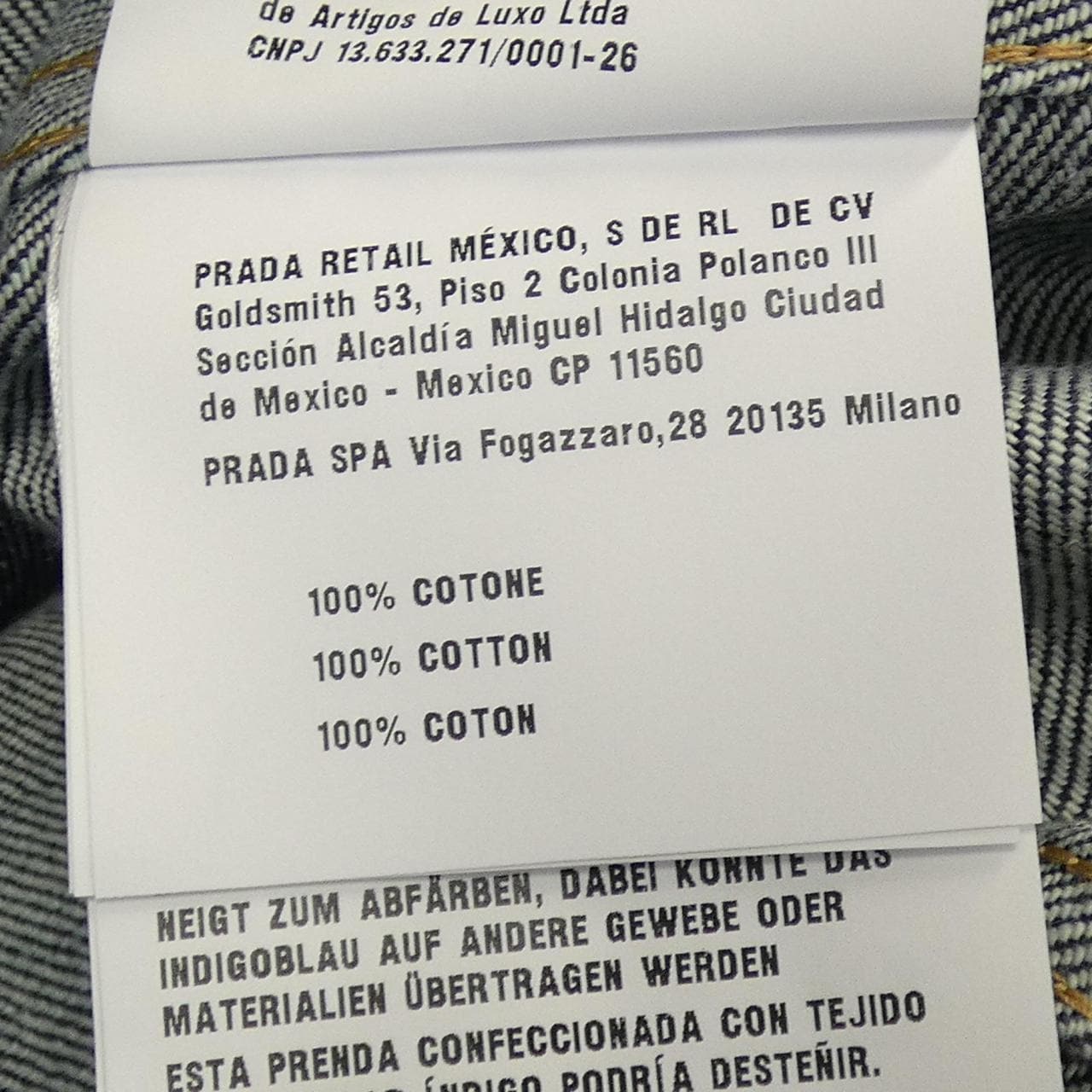 プラダ PRADA トライアングルロゴ GEB257 SAAO 15C7 デニムジャケット