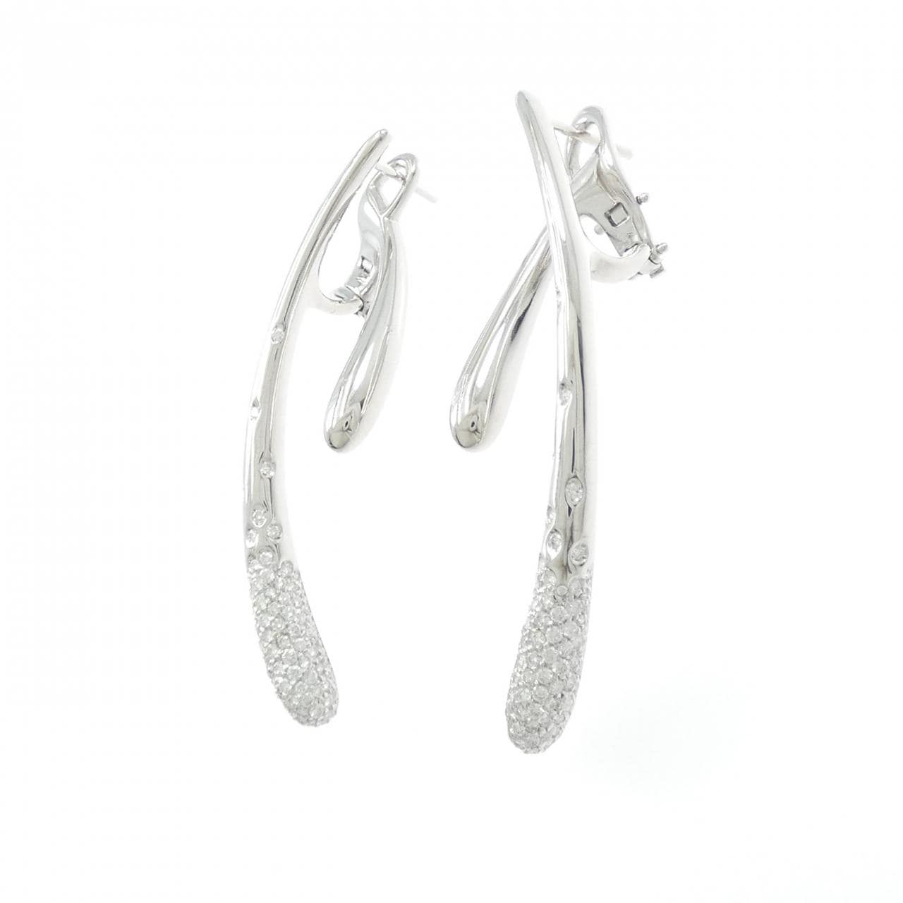 750WG ダイヤモンド ピアス 1.54CT