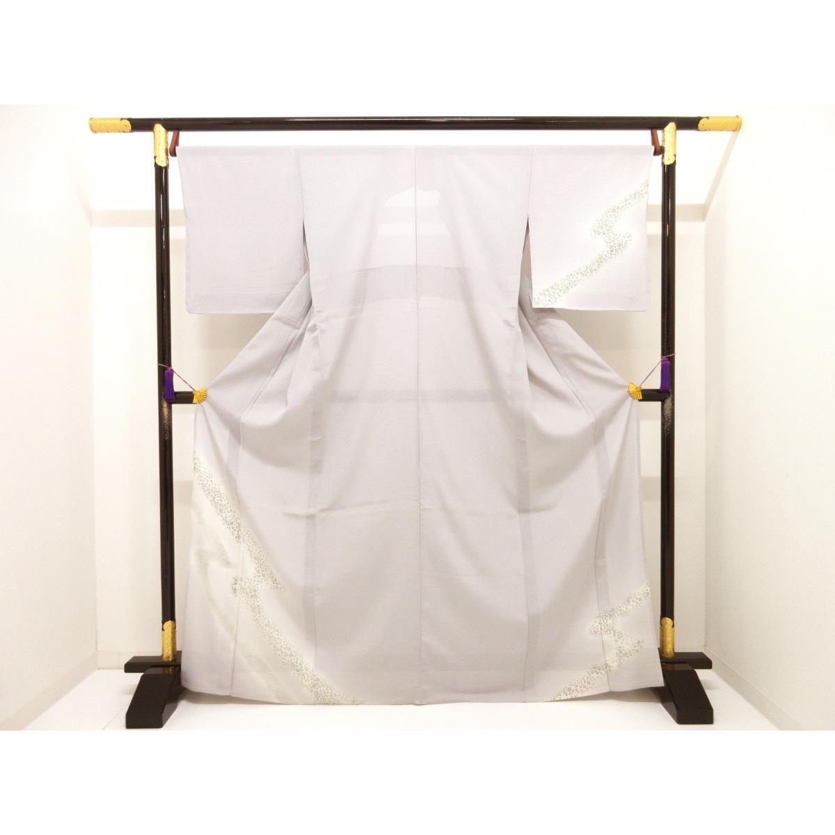【未使用品】単衣　駒絽訪問着　友禅加工ボカシ染