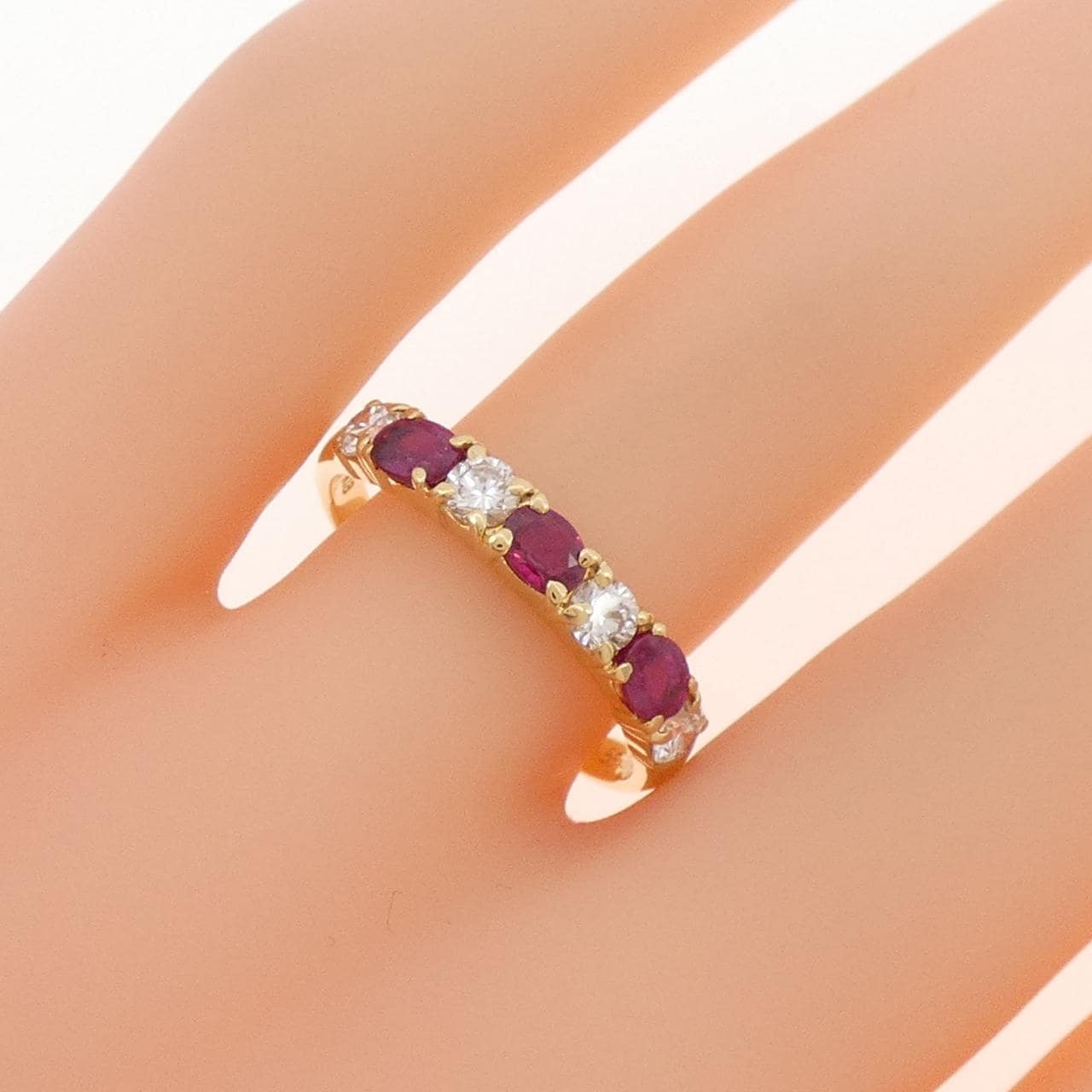 K18YG ルビー リング 0.56CT