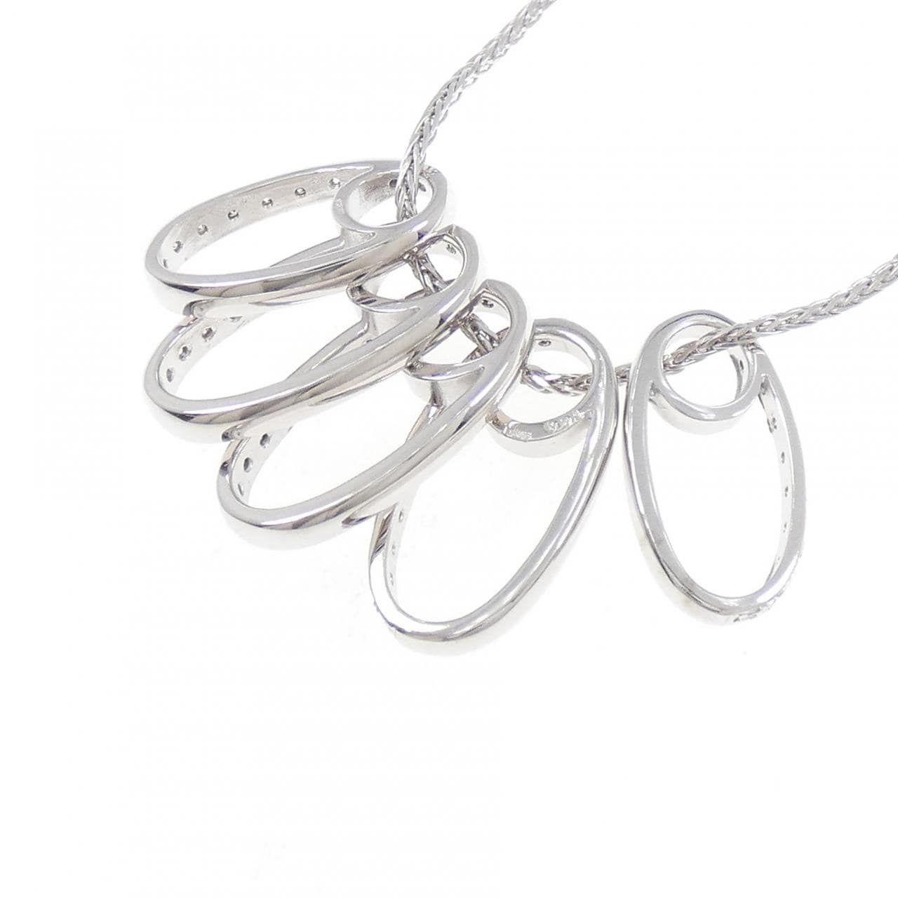 K18WG ダイヤモンド ネックレス 0.29CT