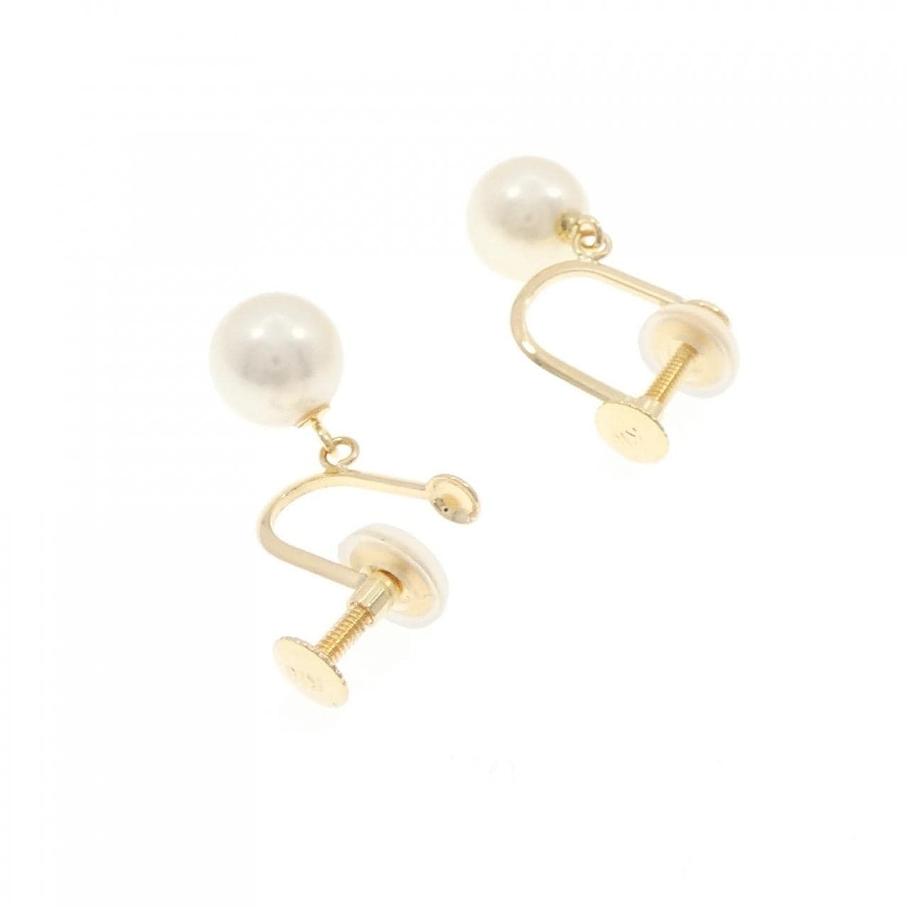 K18YG Akoya珍珠耳夹7.0 毫米