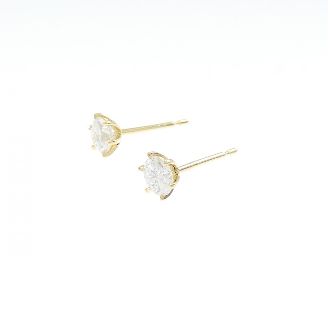 【リメイク】K18YG/ST ダイヤモンド ピアス 0.316CT 0.340CT E-F I1 VG-GOOD