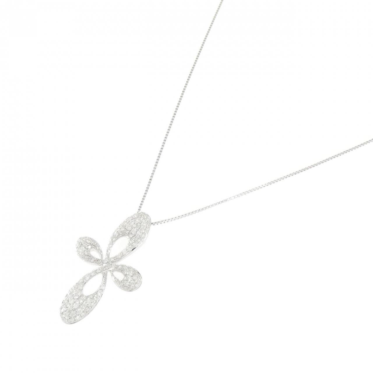 K18WG ダイヤモンド ネックレス 0.63CT