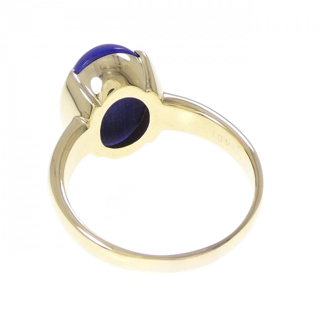 K18YG ラピスラズリ リング 4.81CT