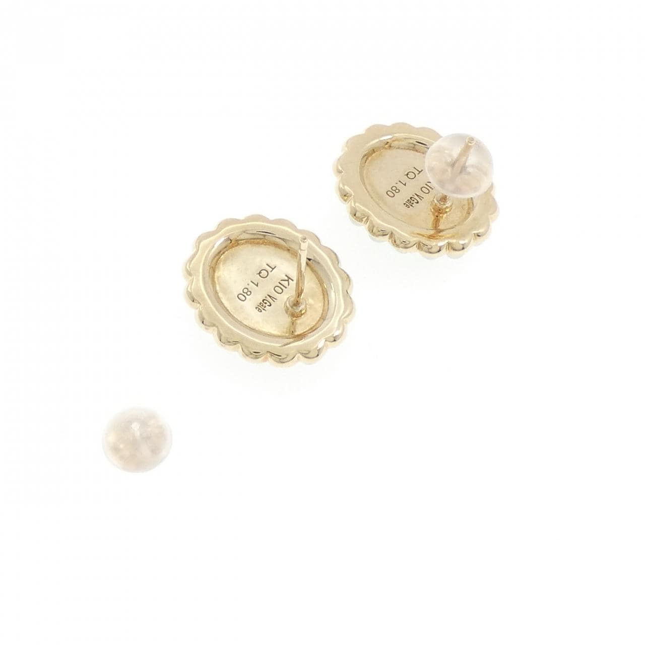 K10YG ターコイズ ピアス 3.60CT