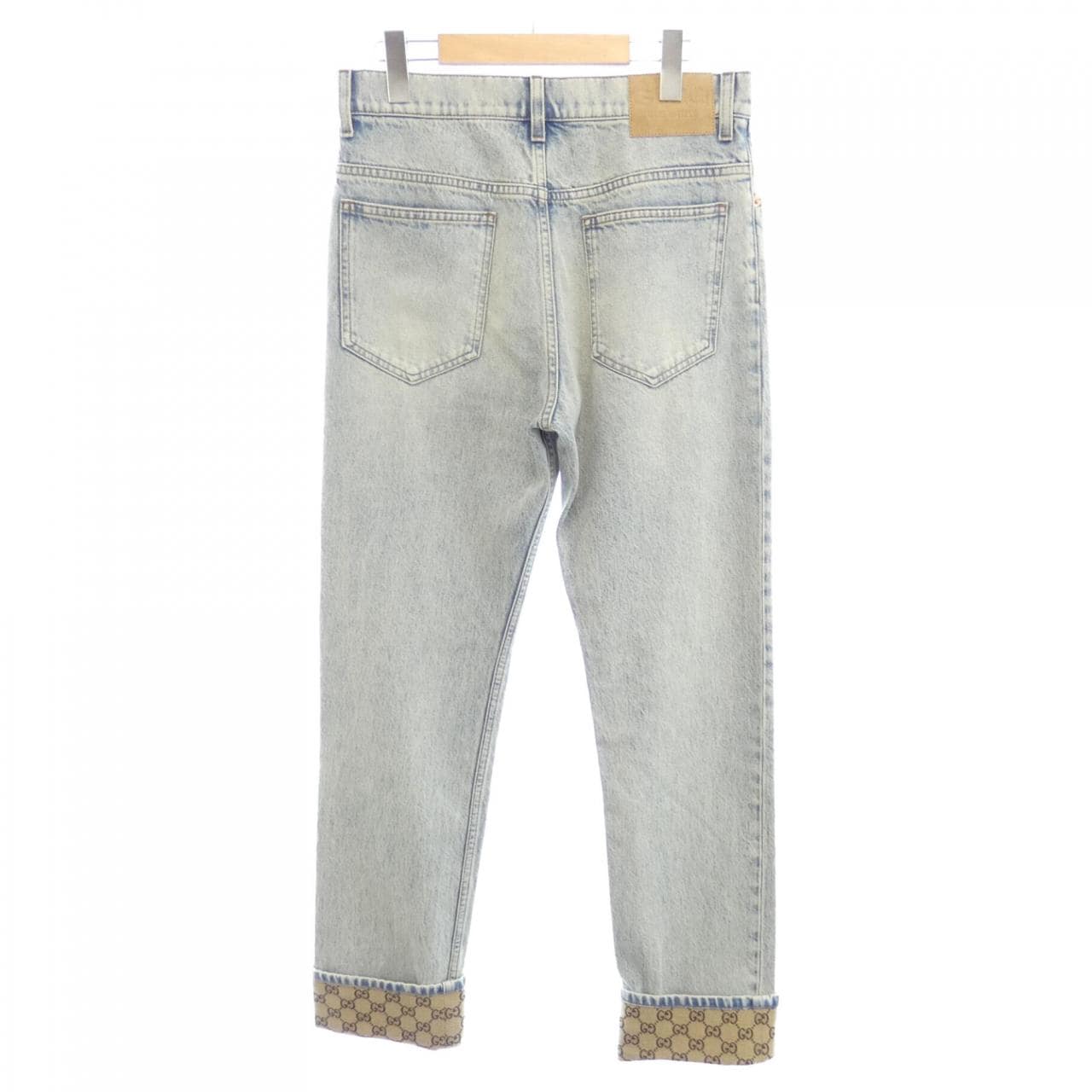グッチ GUCCI GGターンアップウォッシュドデニムパンツ　GGパターン 774078 XDCTN ジーンズ
