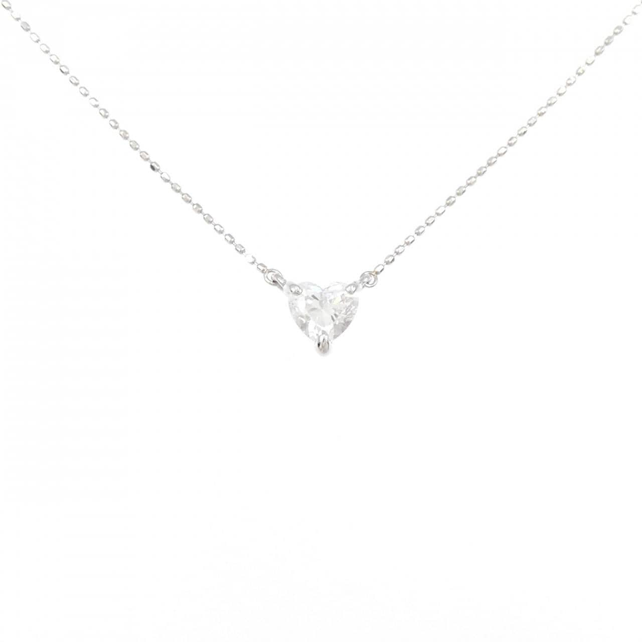 PT ハート ダイヤモンド ネックレス 0.315CT