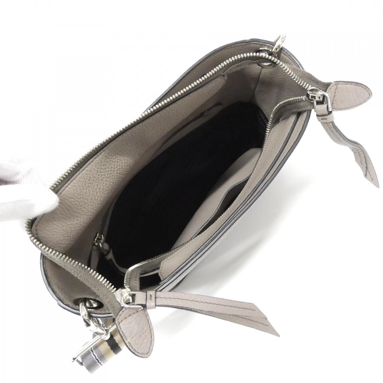 ★PRADA / プラダ ★ ショルダーバッグ 1BE057 Amazon | Prada レディース ブラック レザー ストライプ