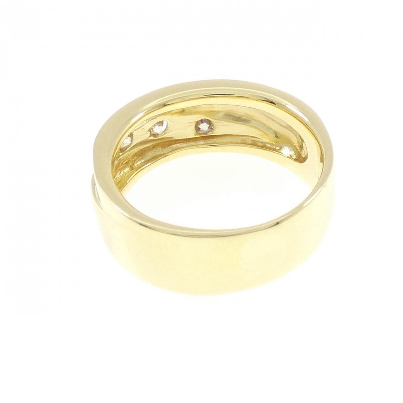K18YG スリーストーン ダイヤモンド リング 0.27CT