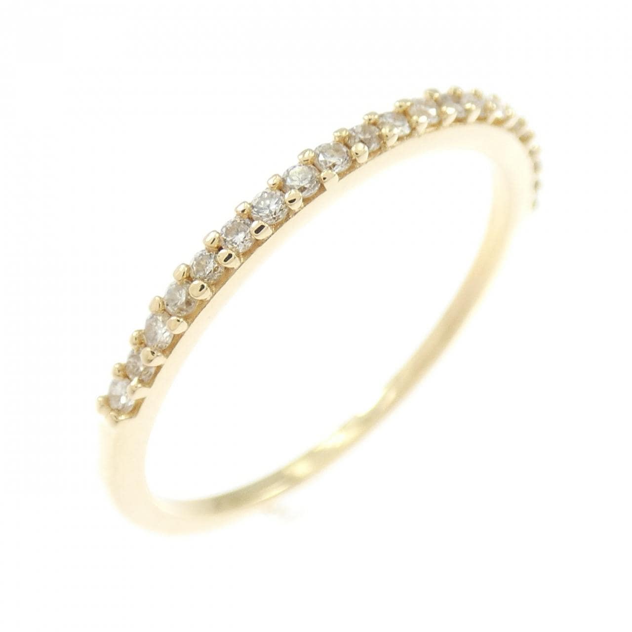 K18YG ハーフエタニティ ダイヤモンド リング