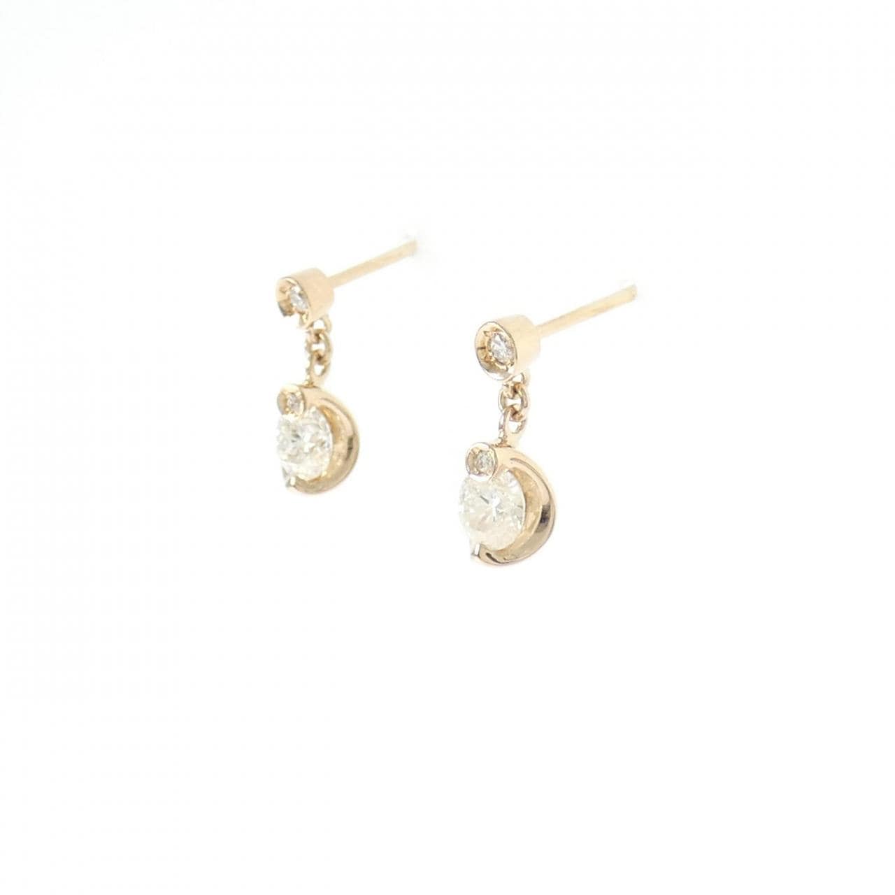 K18PG ダイヤモンド ピアス 0.44CT
