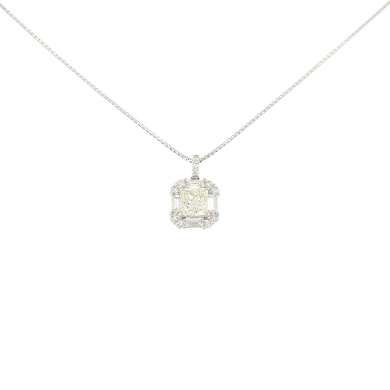 【新品】PT ダイヤモンド ネックレス 1.009CT VLY SI2 ファンシーカット