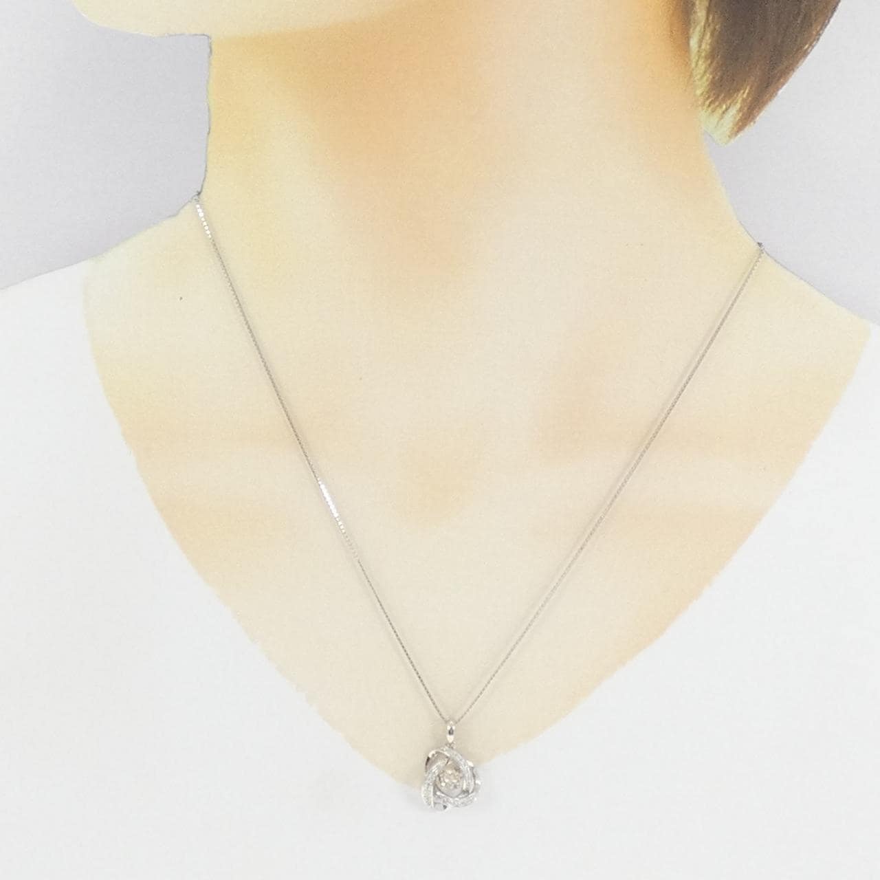 PT900/PT850 ダイヤモンド ネックレス 0.40CT