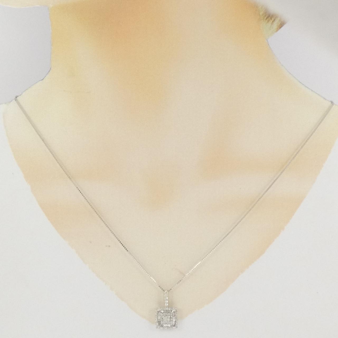 K18WG ダイヤモンド ネックレス 0.65CT