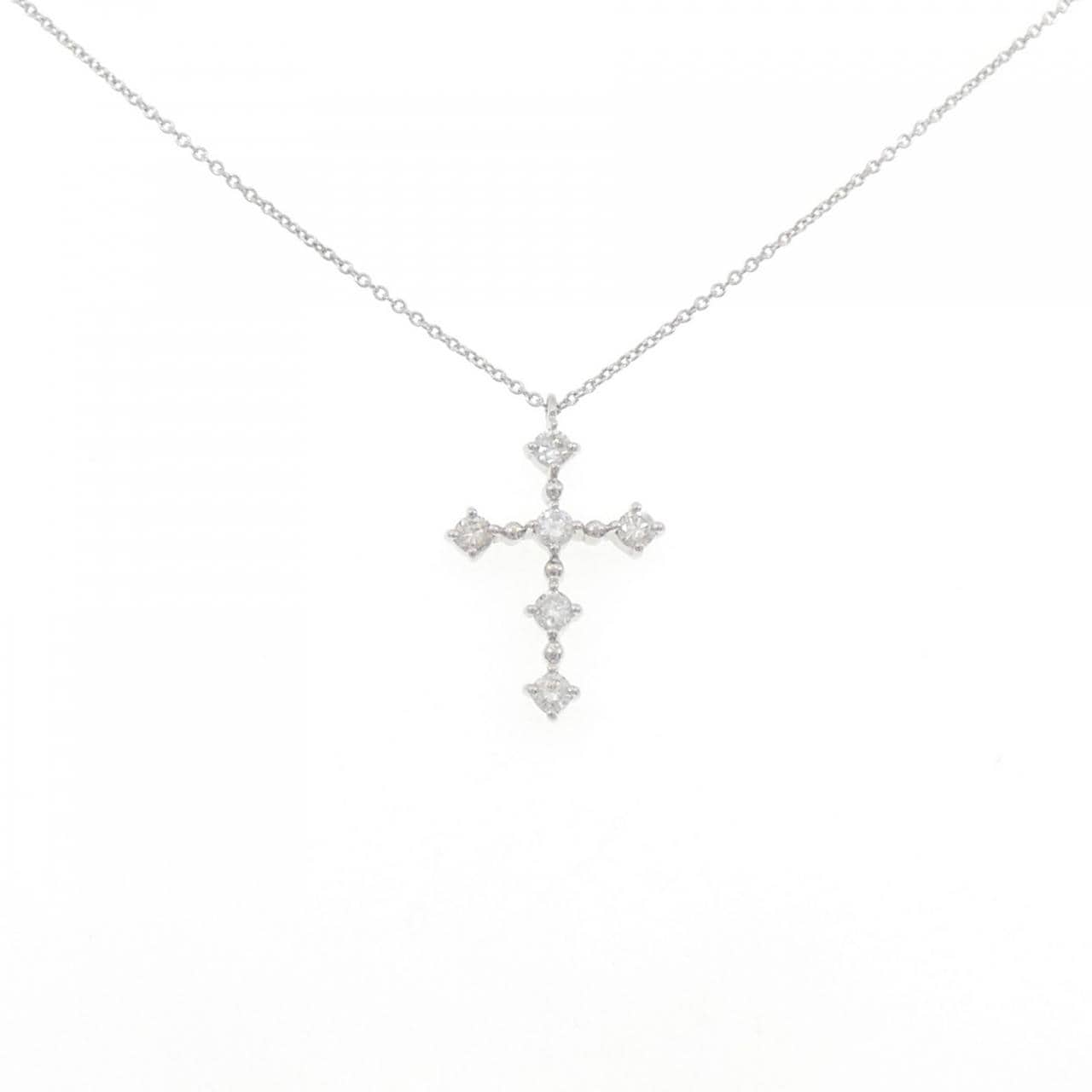 ヴァンドーム クロス ダイヤモンド ネックレス 0.38CT