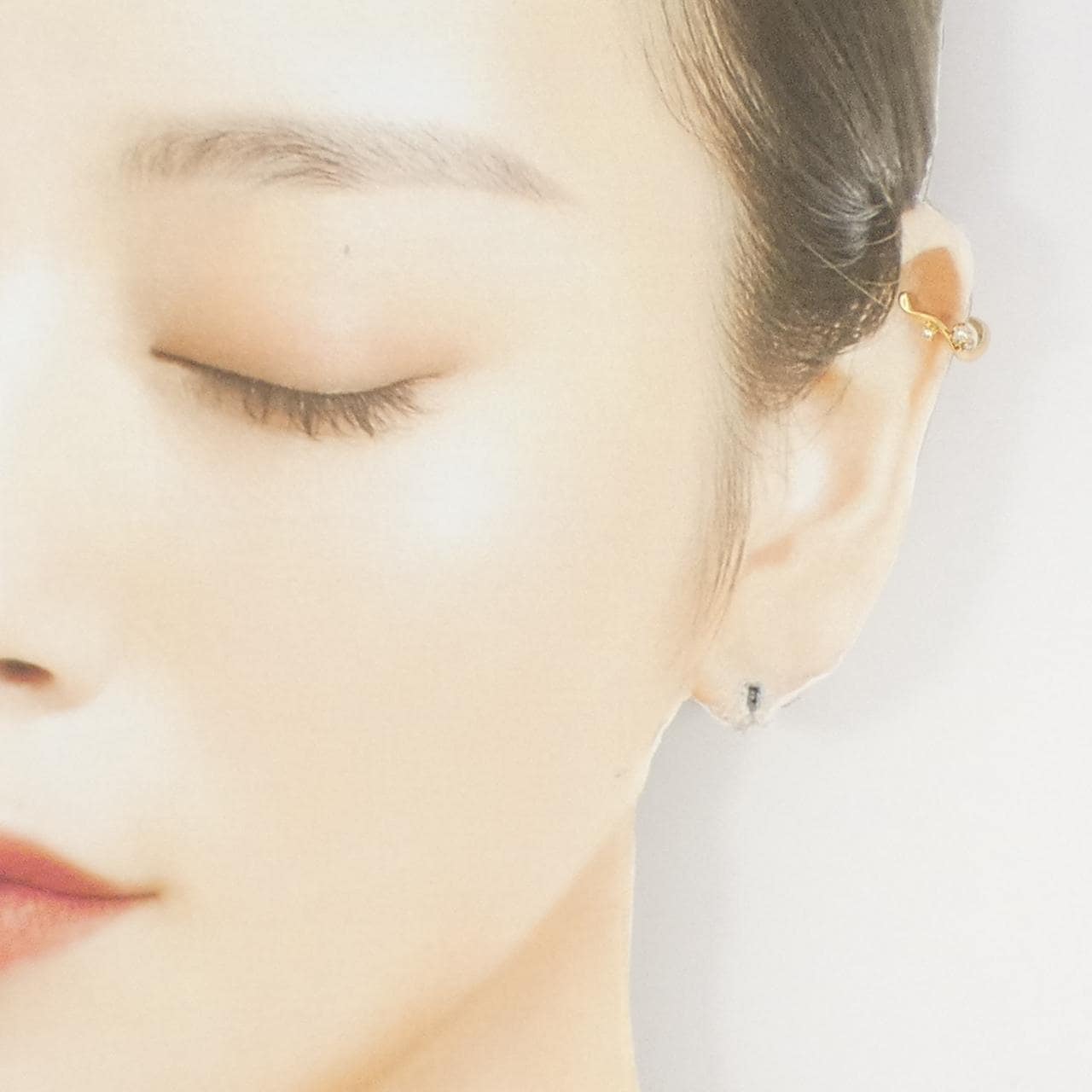 K18YG ダイヤモンド イヤーカフ 片耳