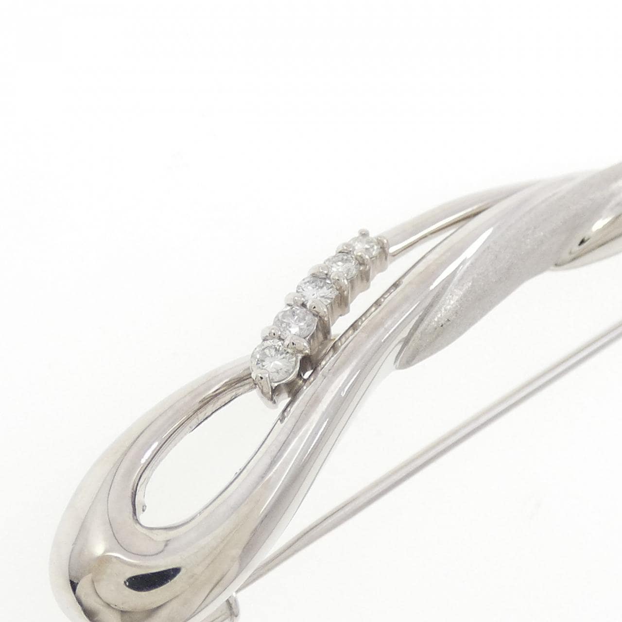 PT900 ダイヤモンド ブローチ 0.12CT