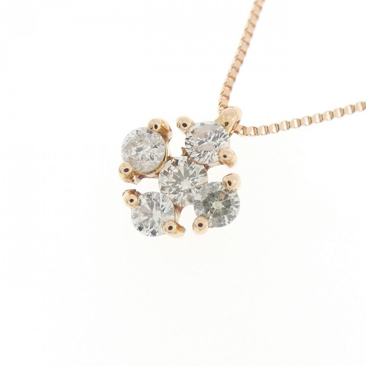 K10PG ダイヤモンド ネックレス 0.20CT