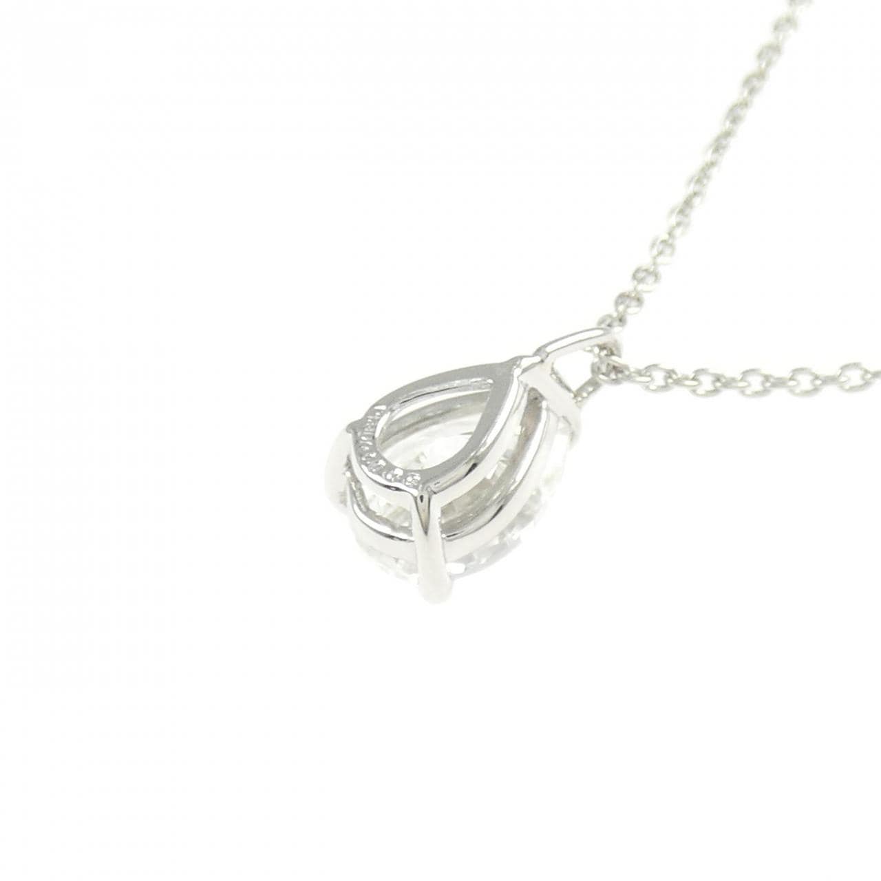 PT900/PT850 ダイヤモンド ネックレス 1.009CT G I1 ペアシェイプ
