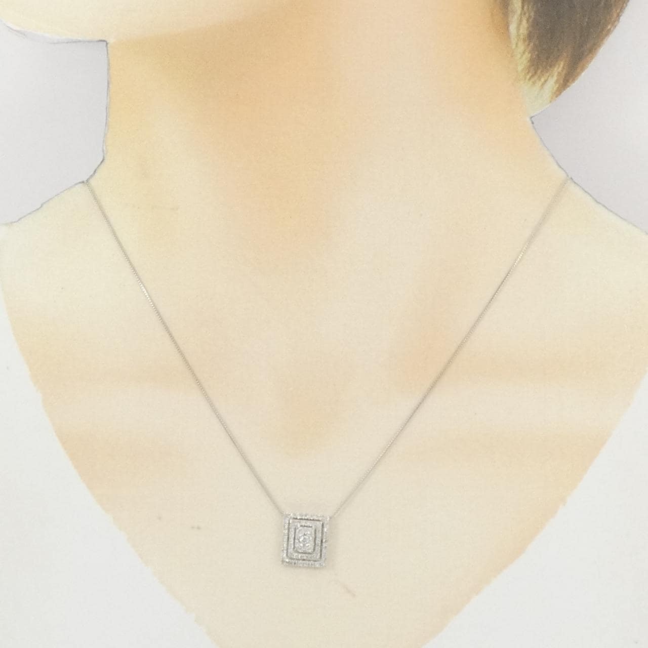 K18WG ダイヤモンド ネックレス 0.50CT