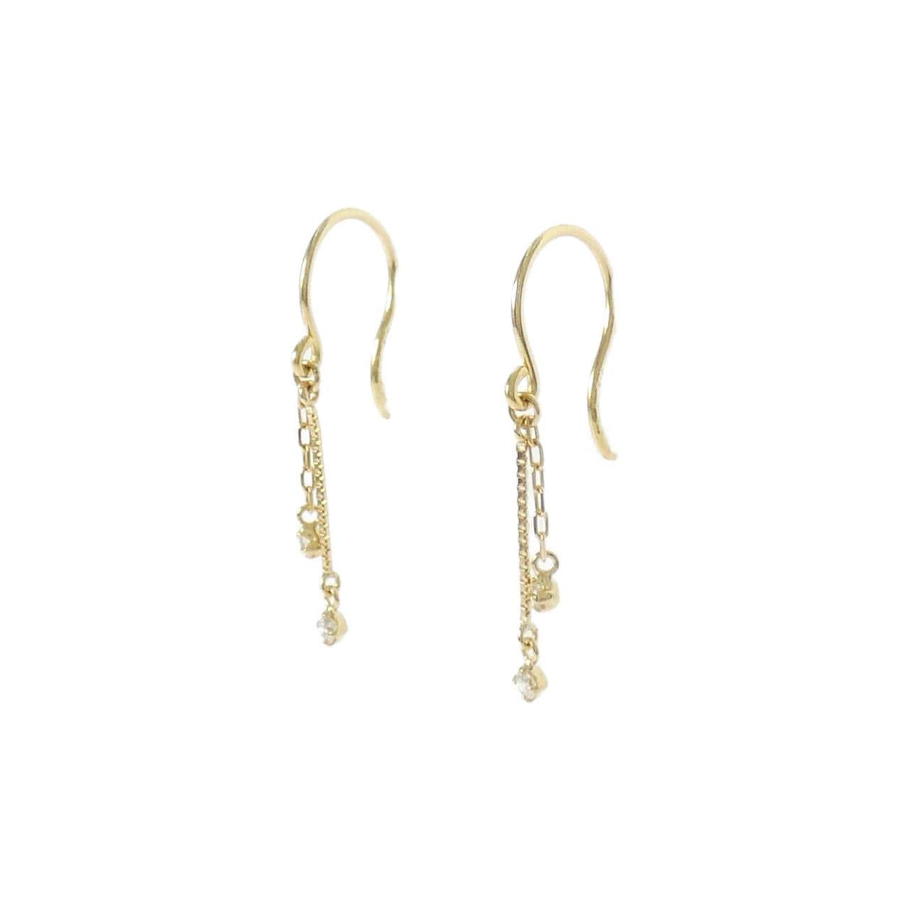 K18YG ダイヤモンド ピアス 0.06CT