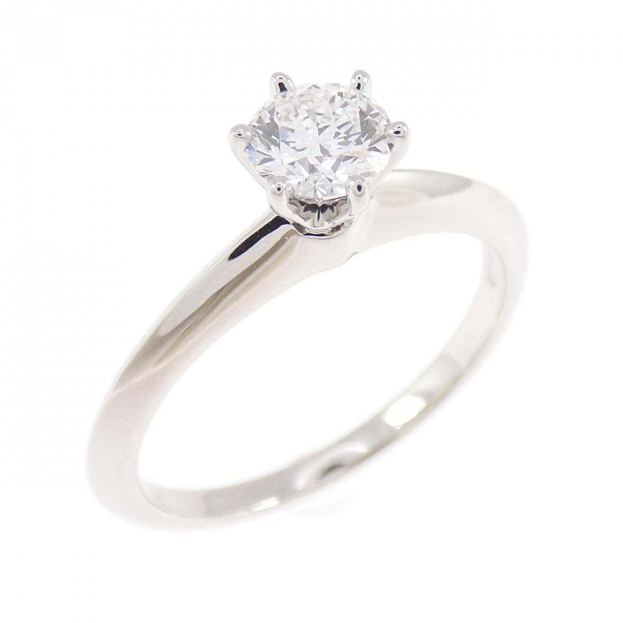 ティファニー クラシックソリティア リング 0.35CT E VS1 3EXT