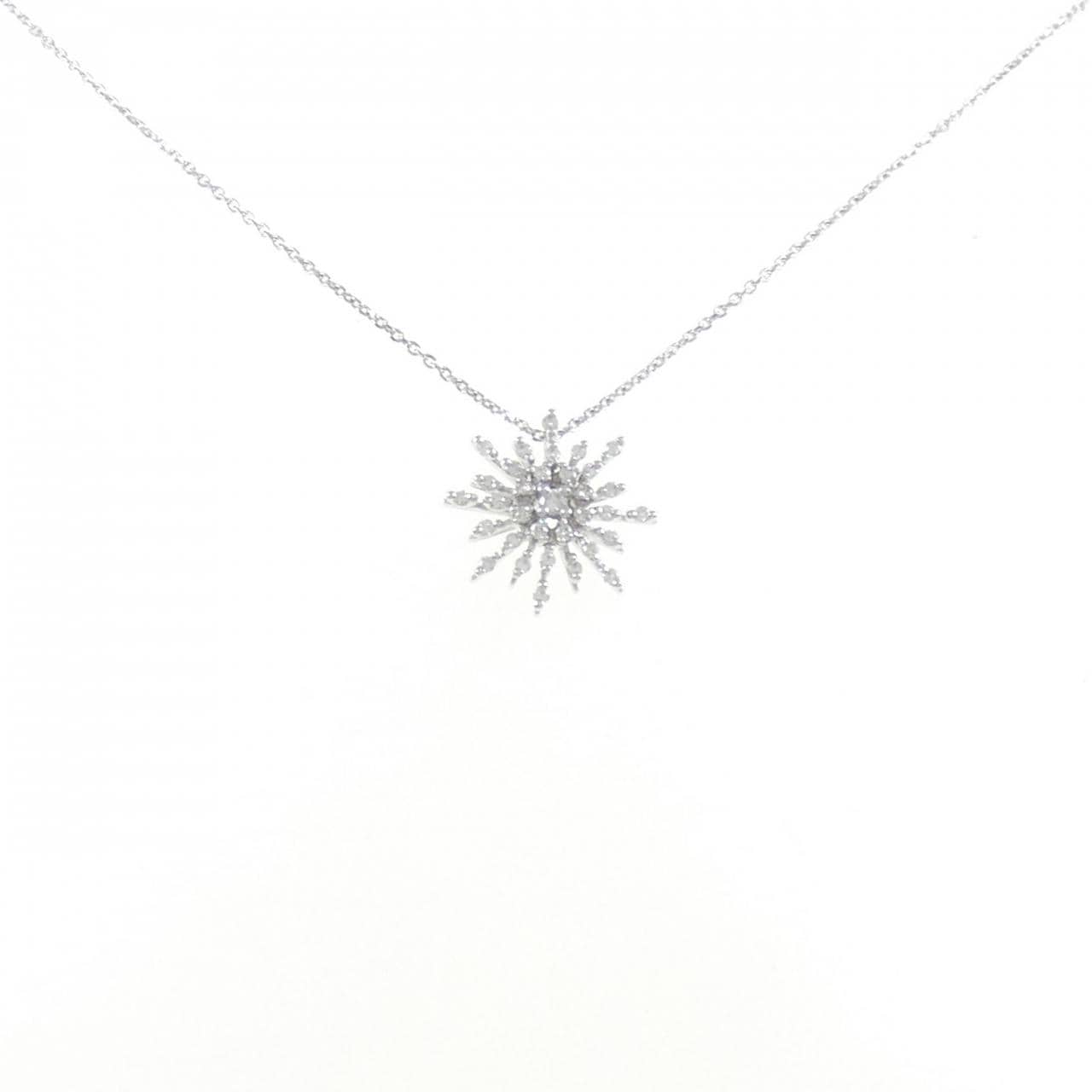 750WG/K18WG Diamond Necklace 0.26CT