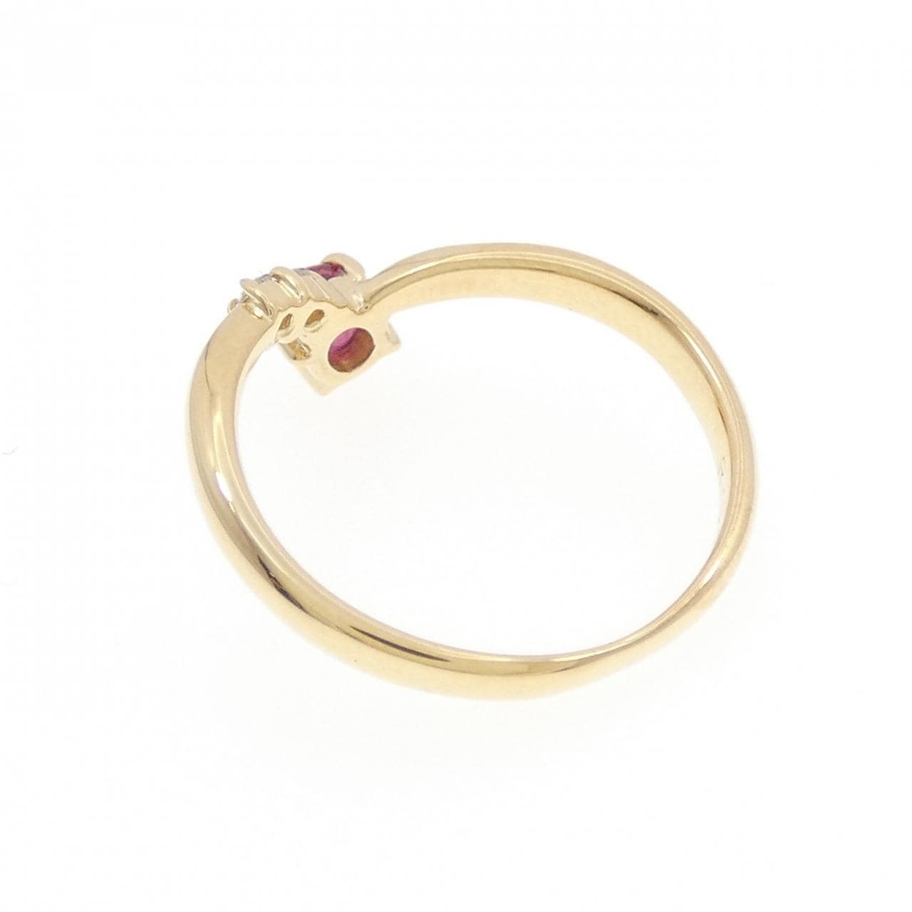 K18YG ルビー リング 0.24CT