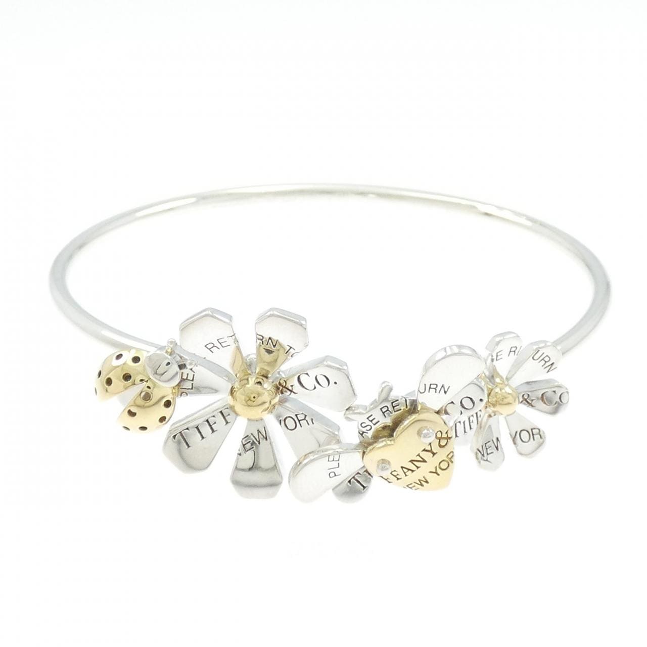 ティファニー 925/750YG バングル