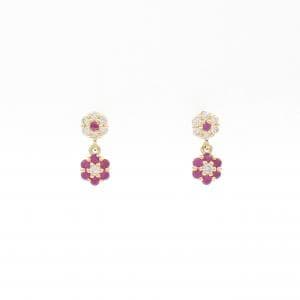 ポンテヴェキオ ルビー ピアス 0.12CT