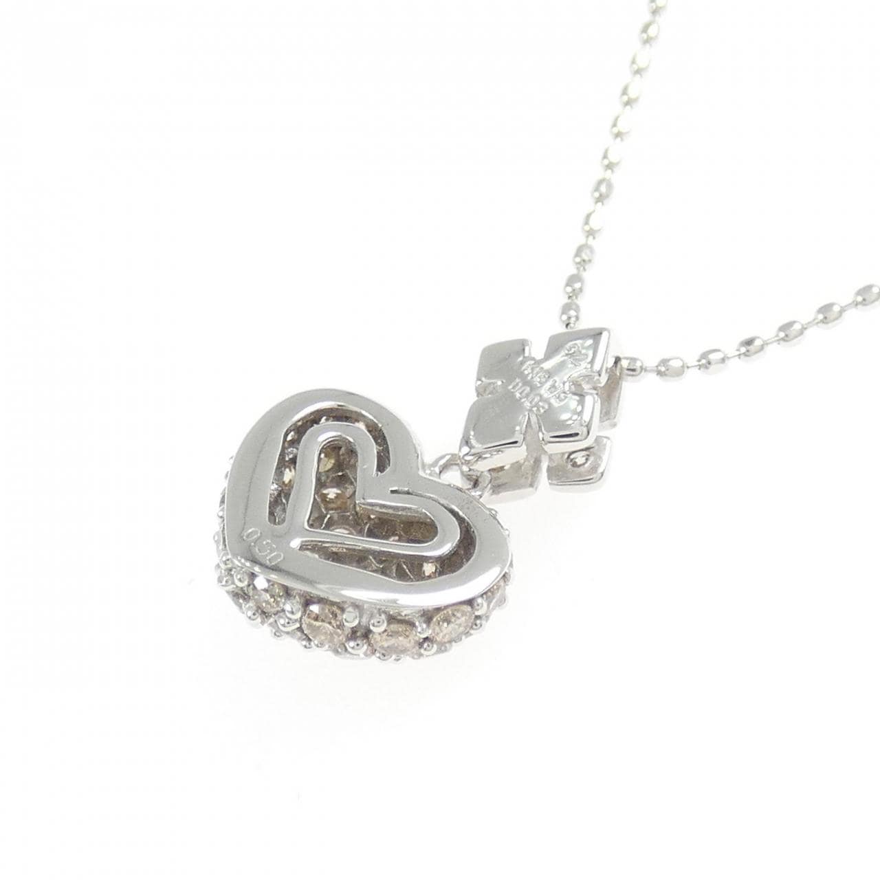 カサハラ マスミ ハート ダイヤモンド ネックレス 0.50CT