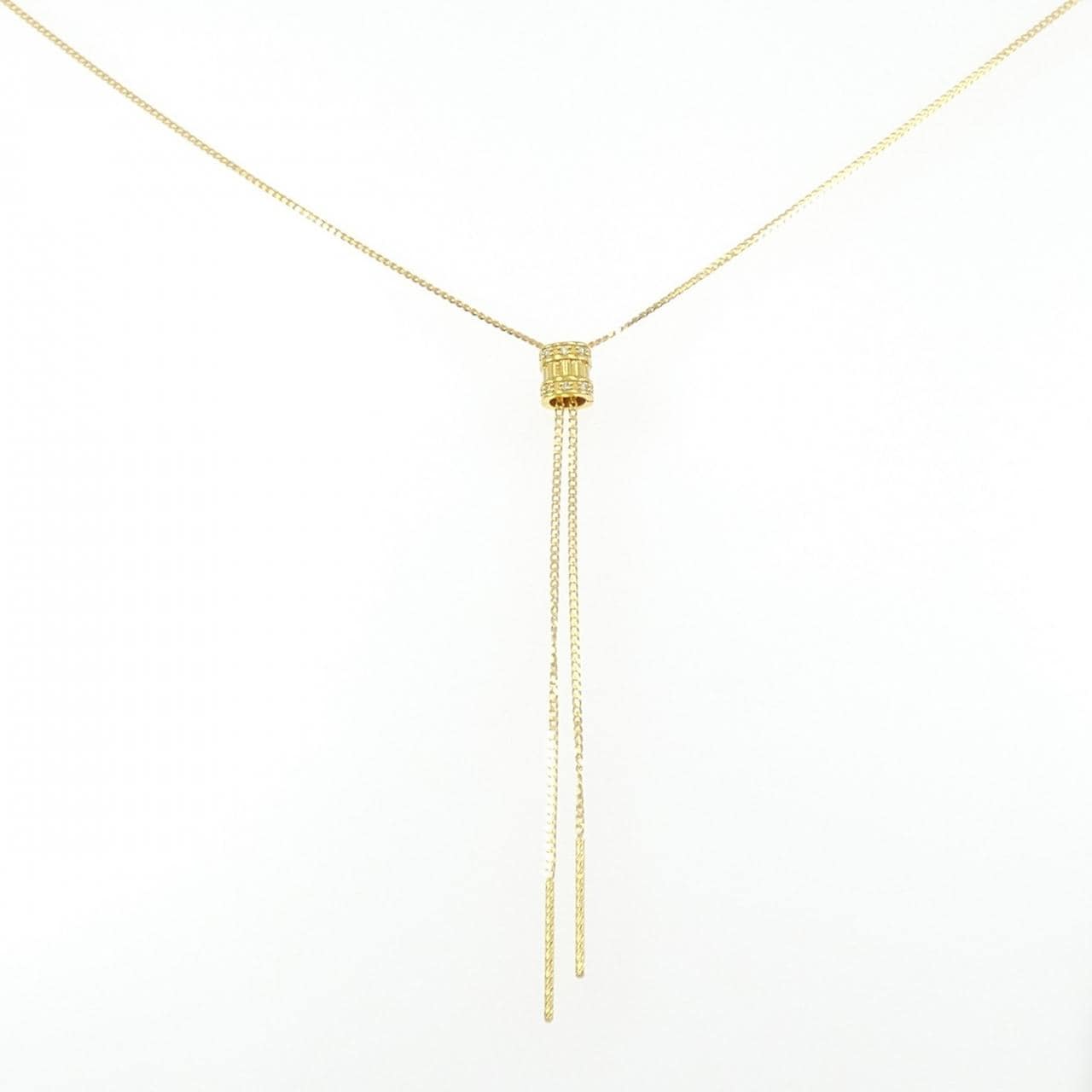 K24YG ダイヤモンド ネックレス 0.03CT