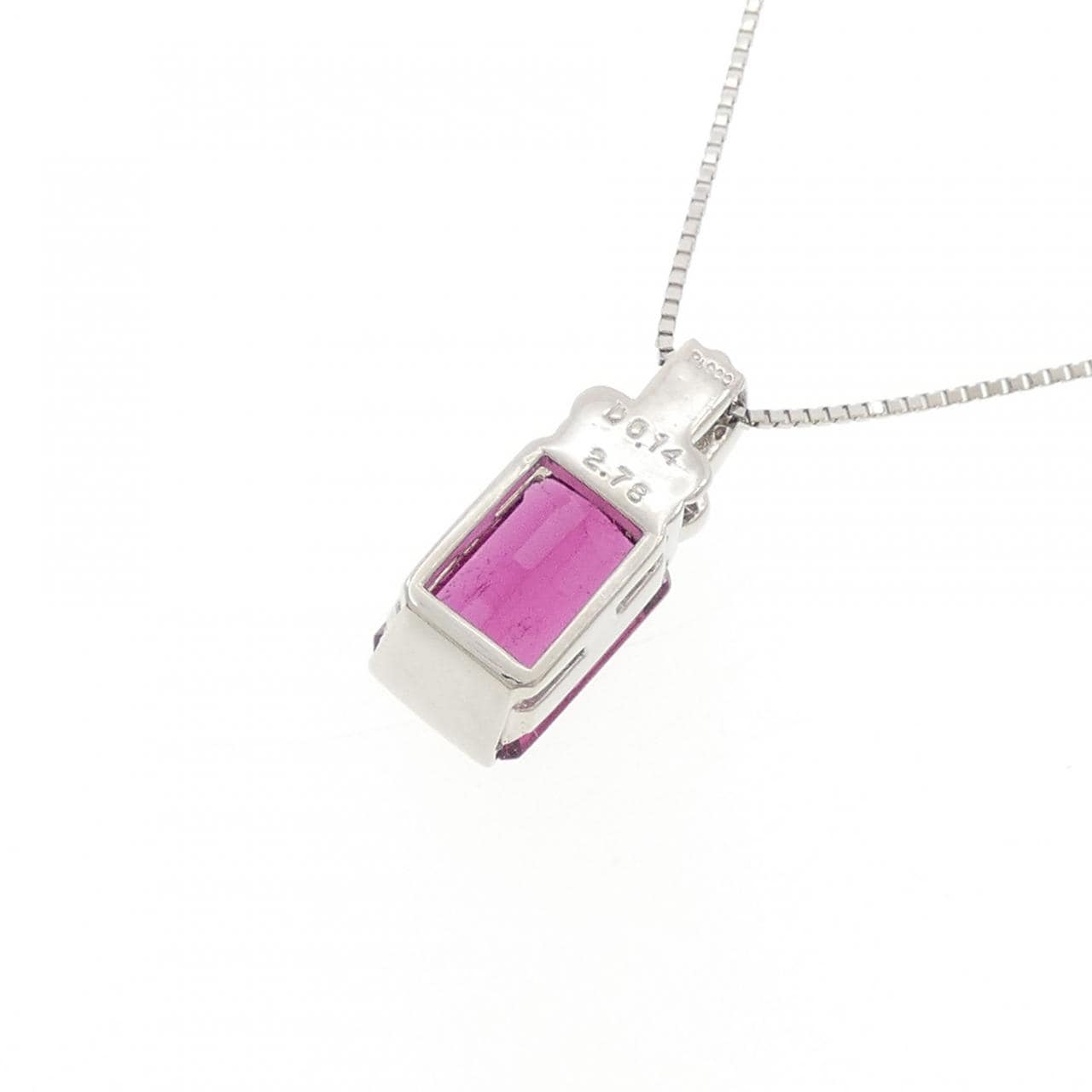 PT900/PT850 ルベライトトルマリン ネックレス 2.78CT