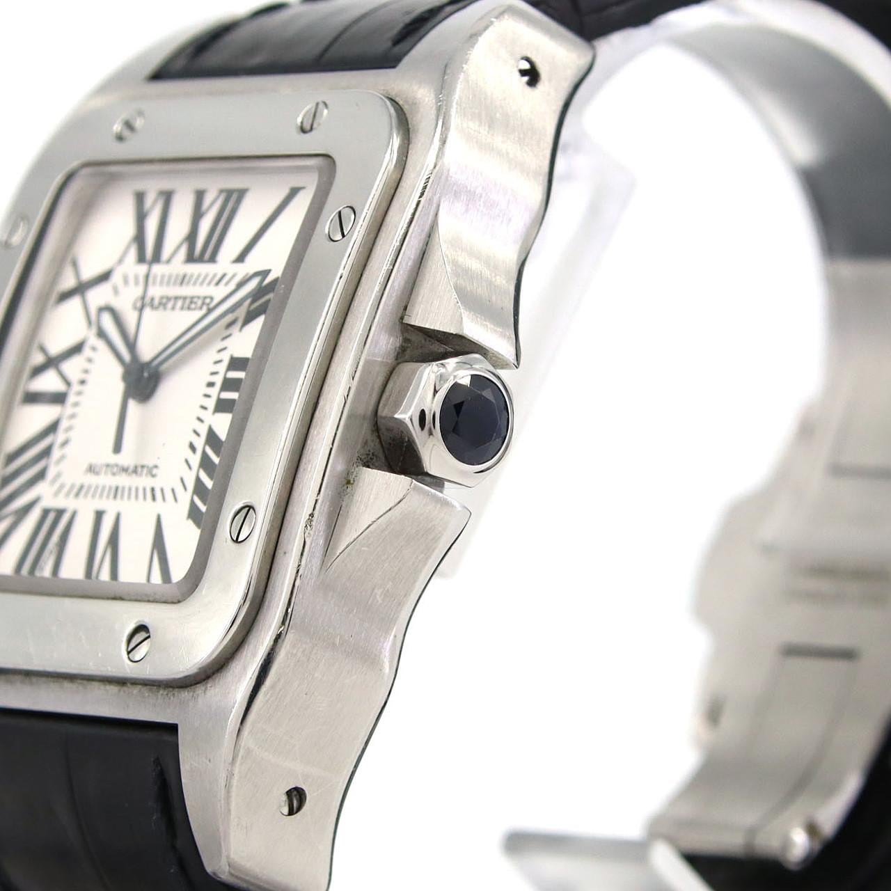 【ノーメンテナンス還元価格】カルティエ サントス100LM 1904-2004刻印 W20076X8 SS 自動巻