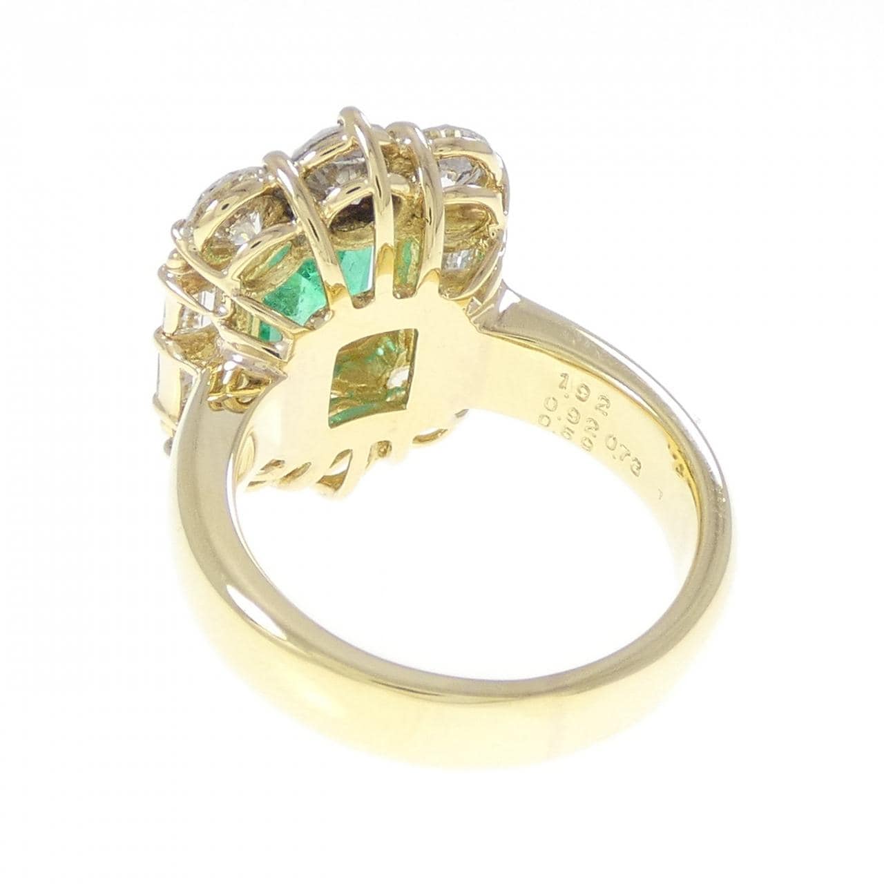 K18YG エメラルド リング 1.92CT