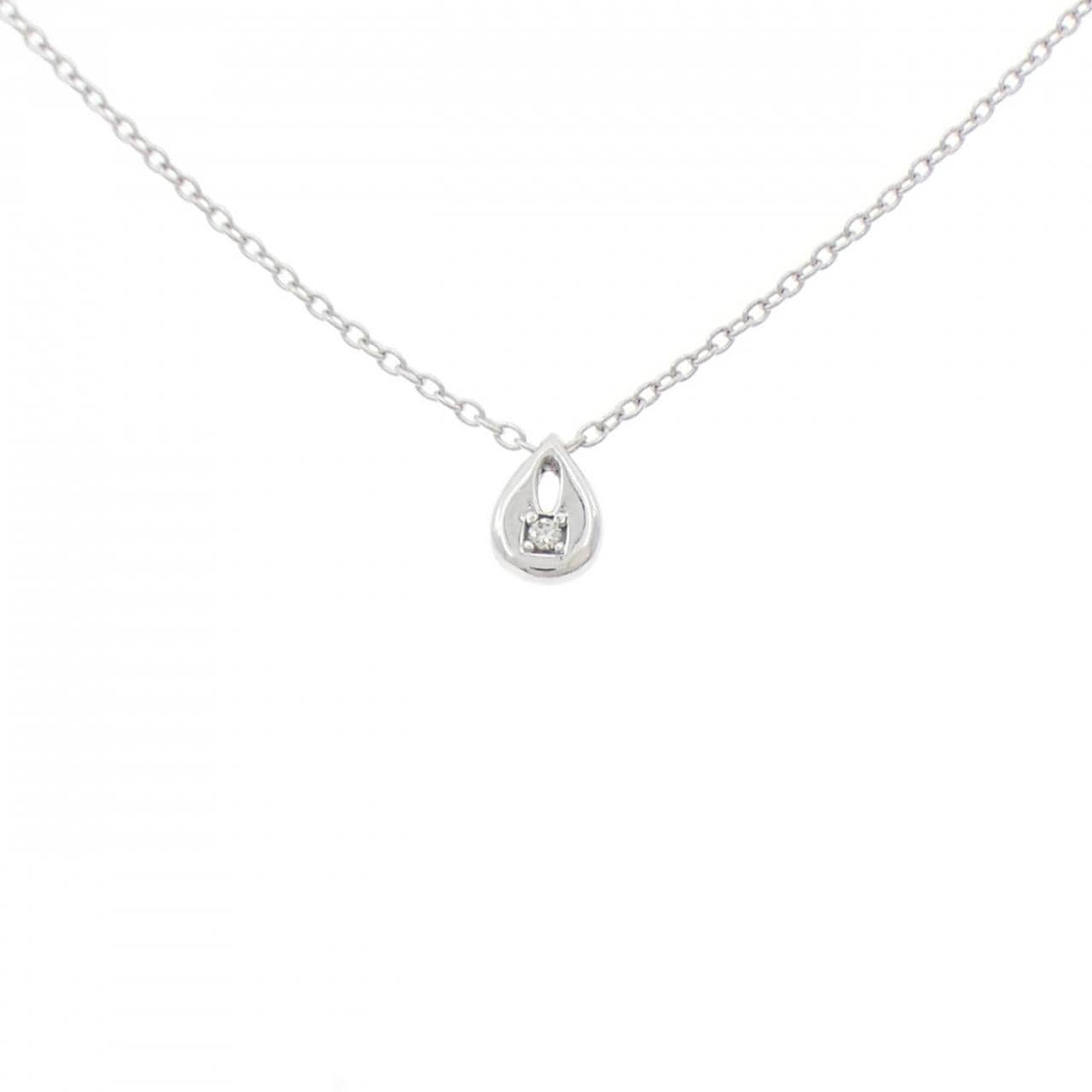 K18WG ダイヤモンド ネックレス 0.01CT