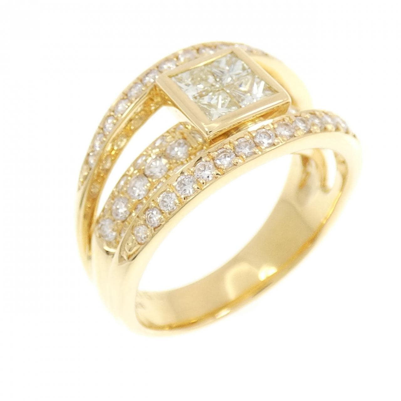 K18YG ダイヤモンド リング 0.76CT