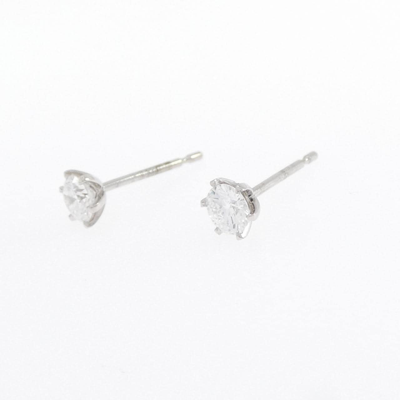 PT900/ST ダイヤモンド ピアス 0.203CT 0.212CT D SI1 EXT H&C