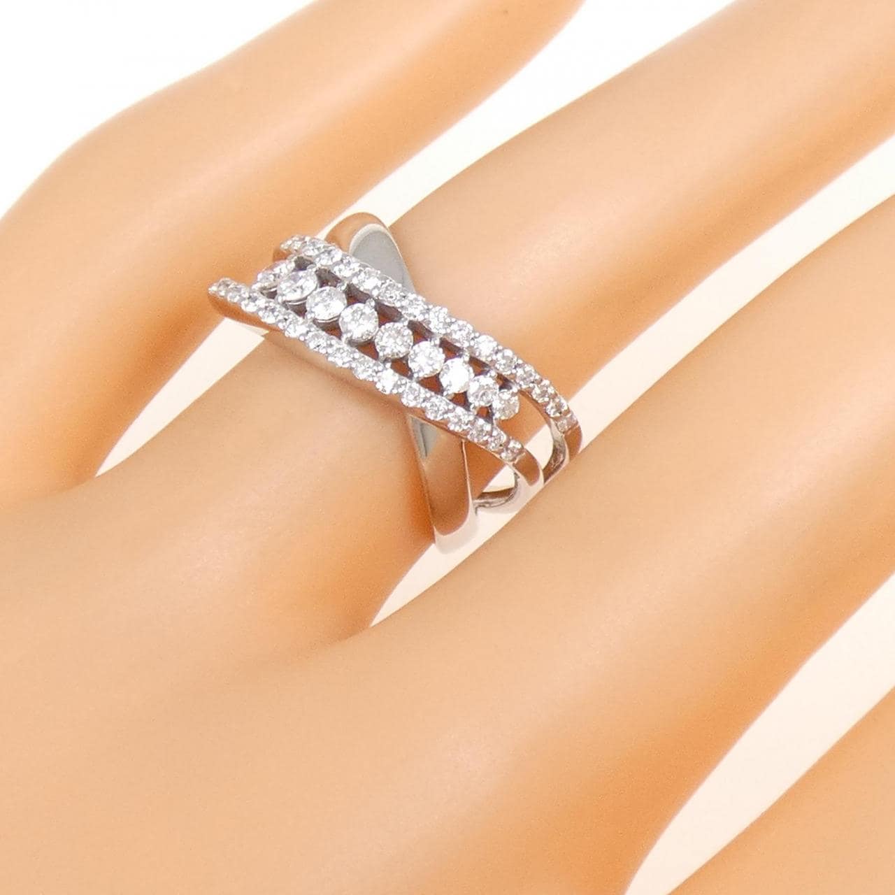 K18WG ダイヤモンド リング 0.50CT