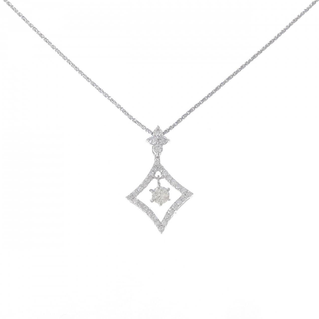 K18WG ダイヤモンド ネックレス 0.19CT