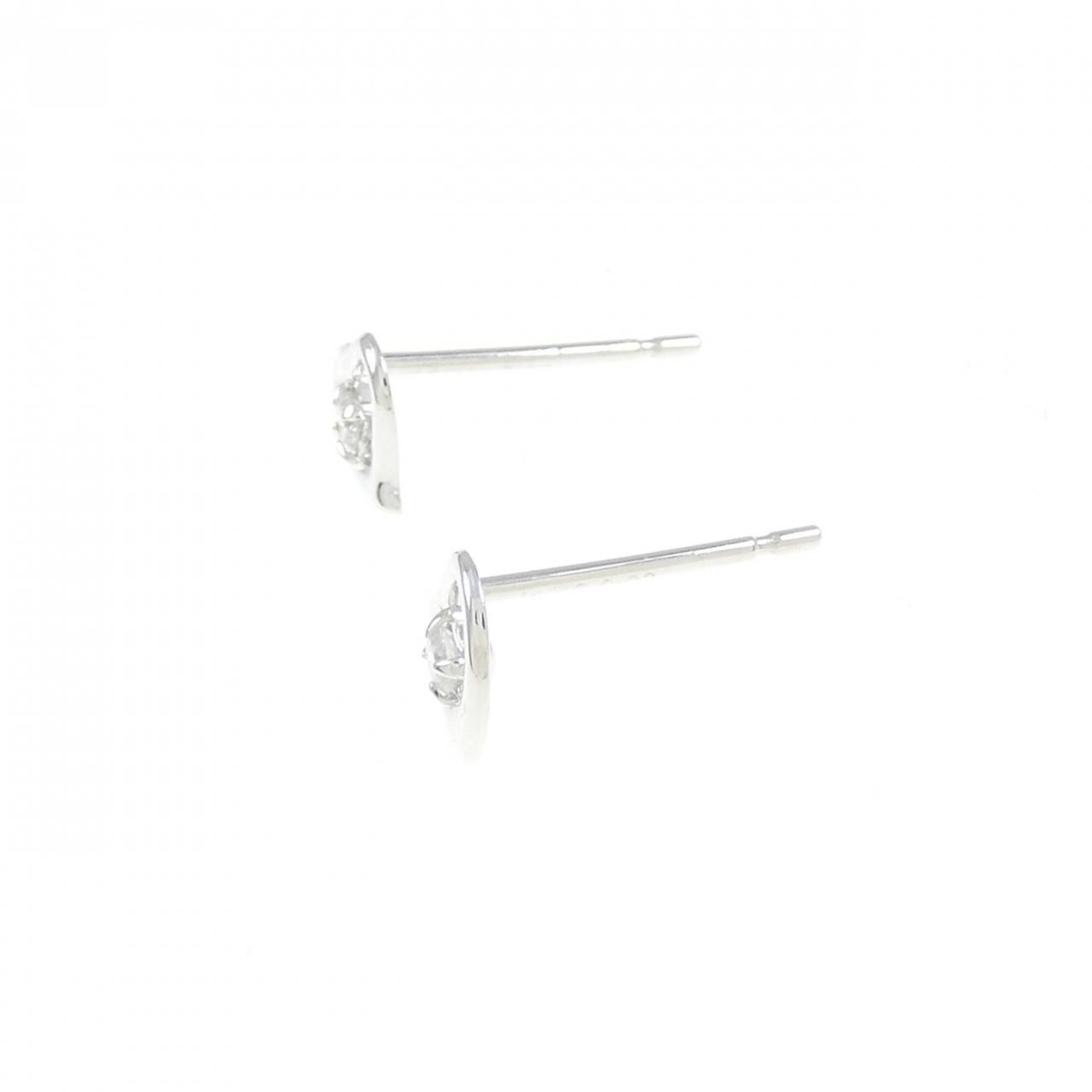 K14WG 心形鑽石耳環 0.04CT