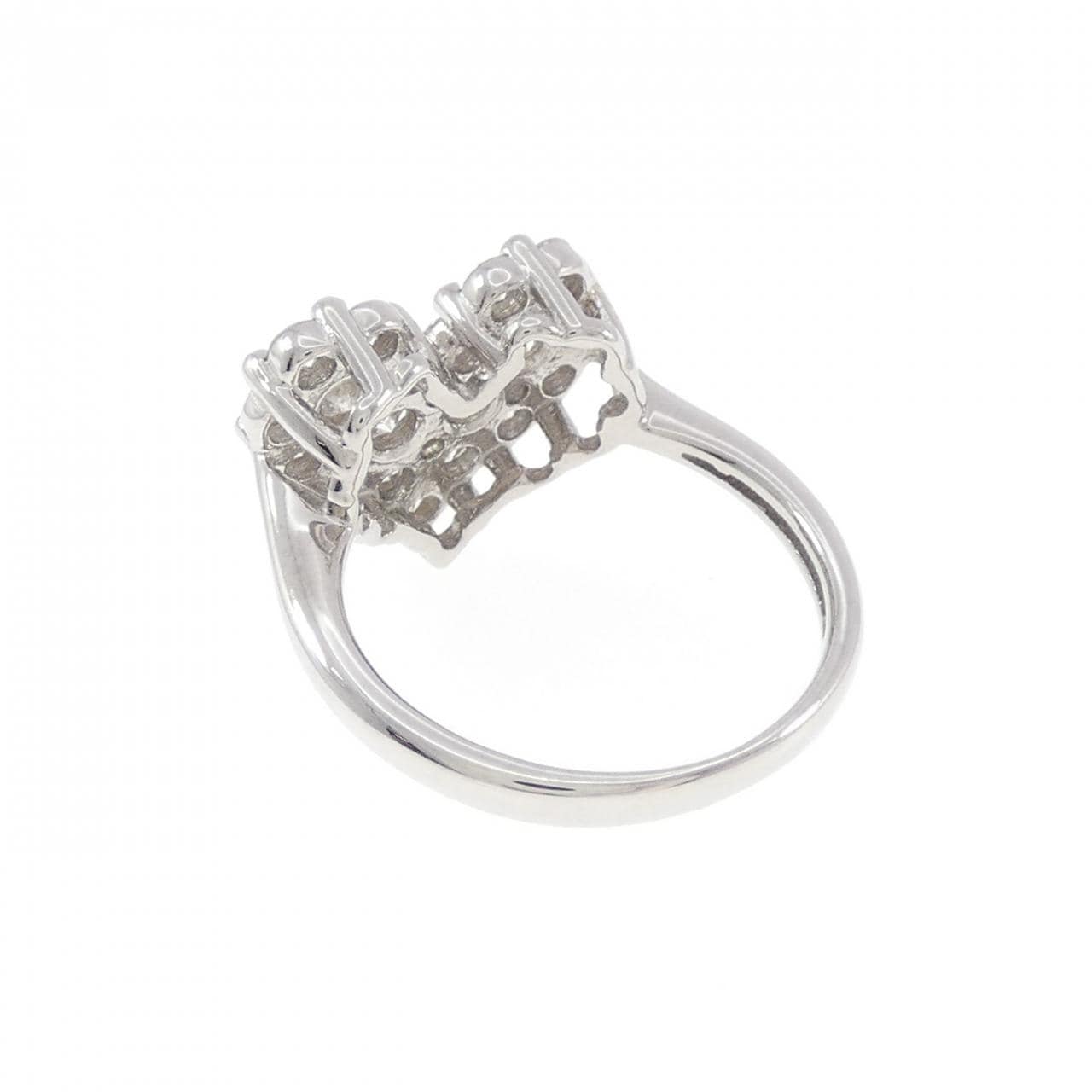 K18WG ハート ダイヤモンド リング 1.00CT