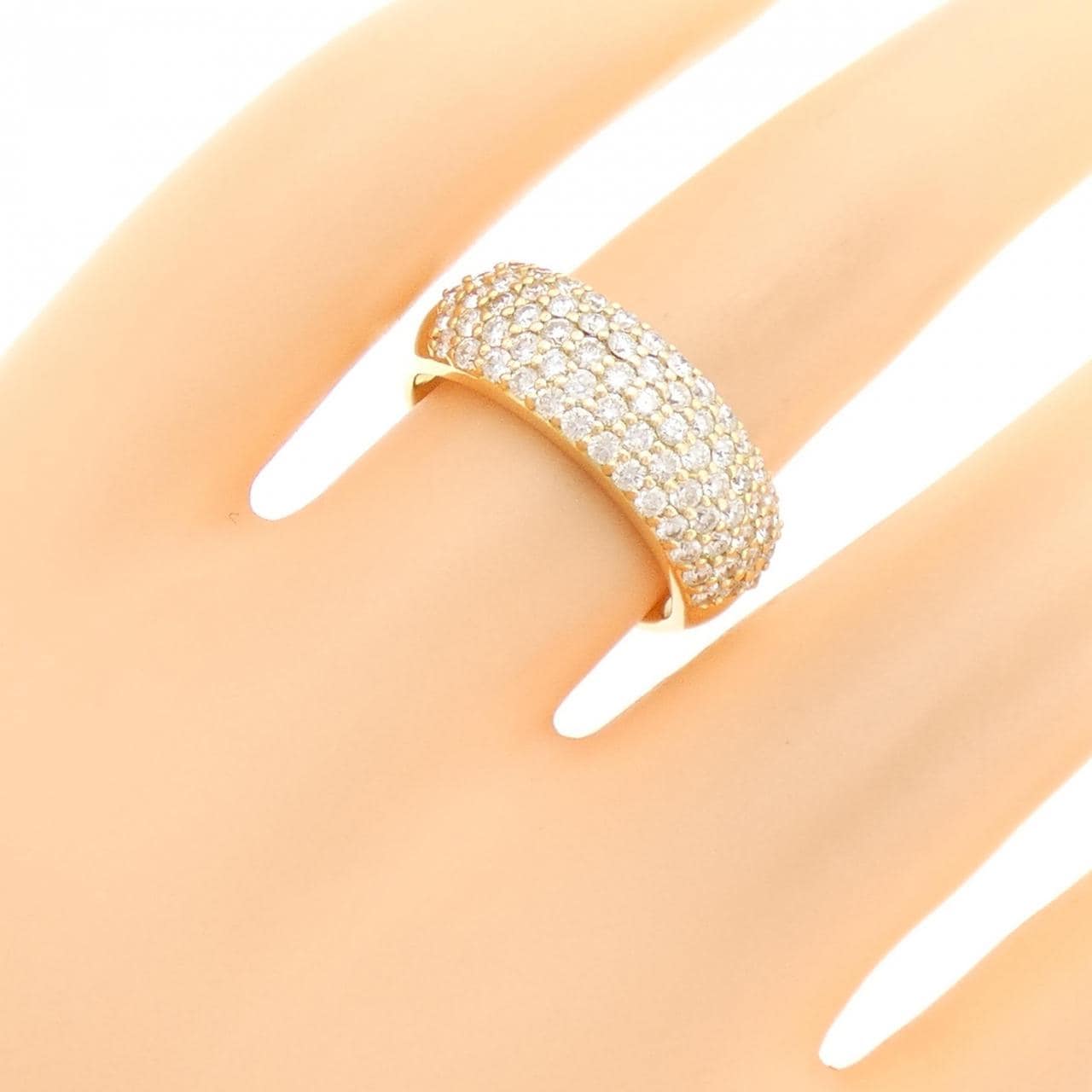 K18YG pave Diamond ring 1.00CT