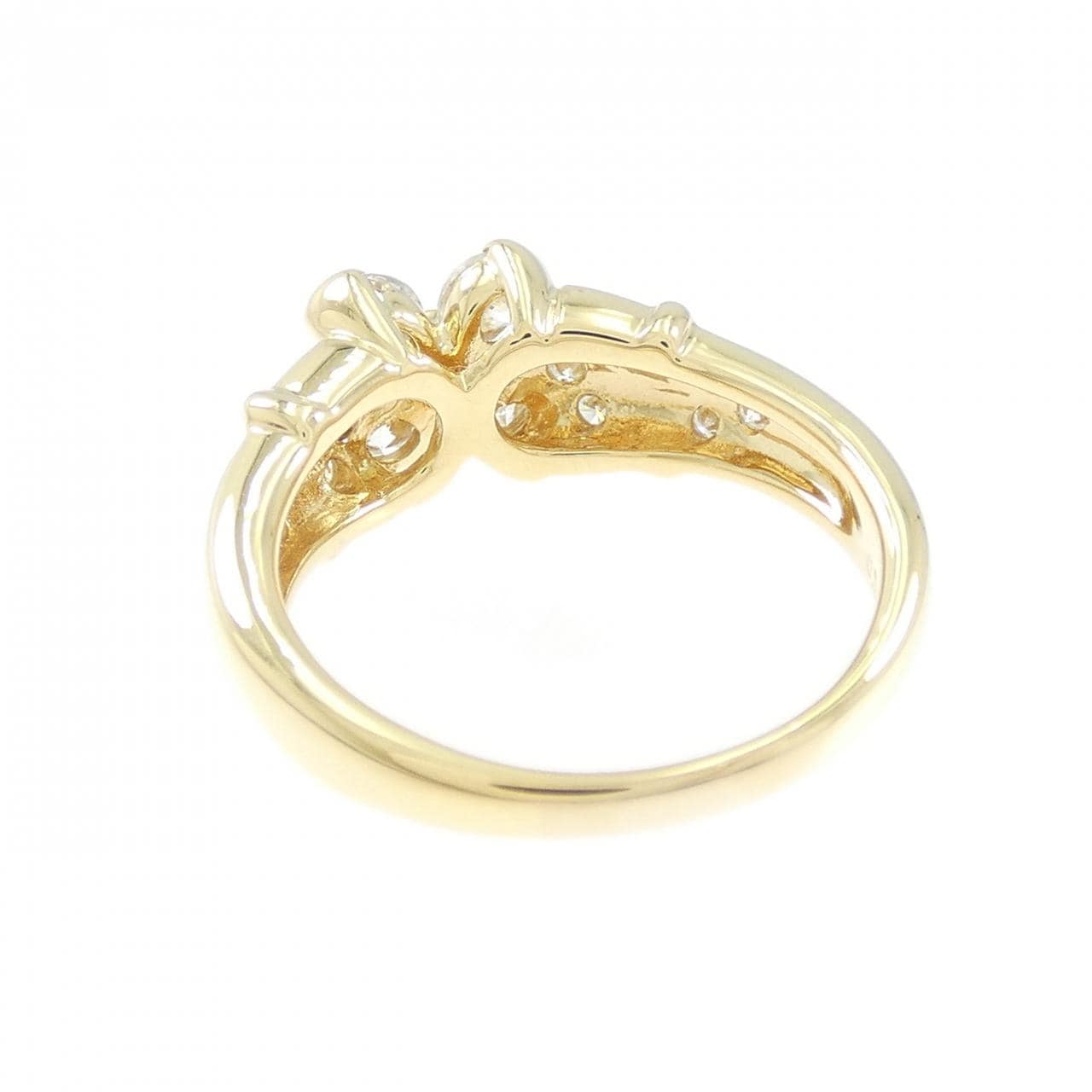 K18YG フラワー ダイヤモンド リング 0.71CT