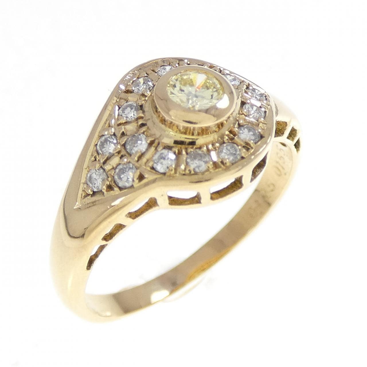 K18YG ダイヤモンド リング 0.125CT