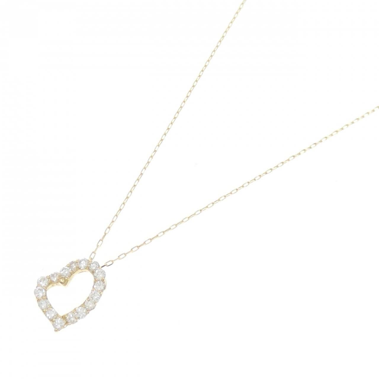 【リメイク】K18YG ハート ダイヤモンド ネックレス 0.20CT