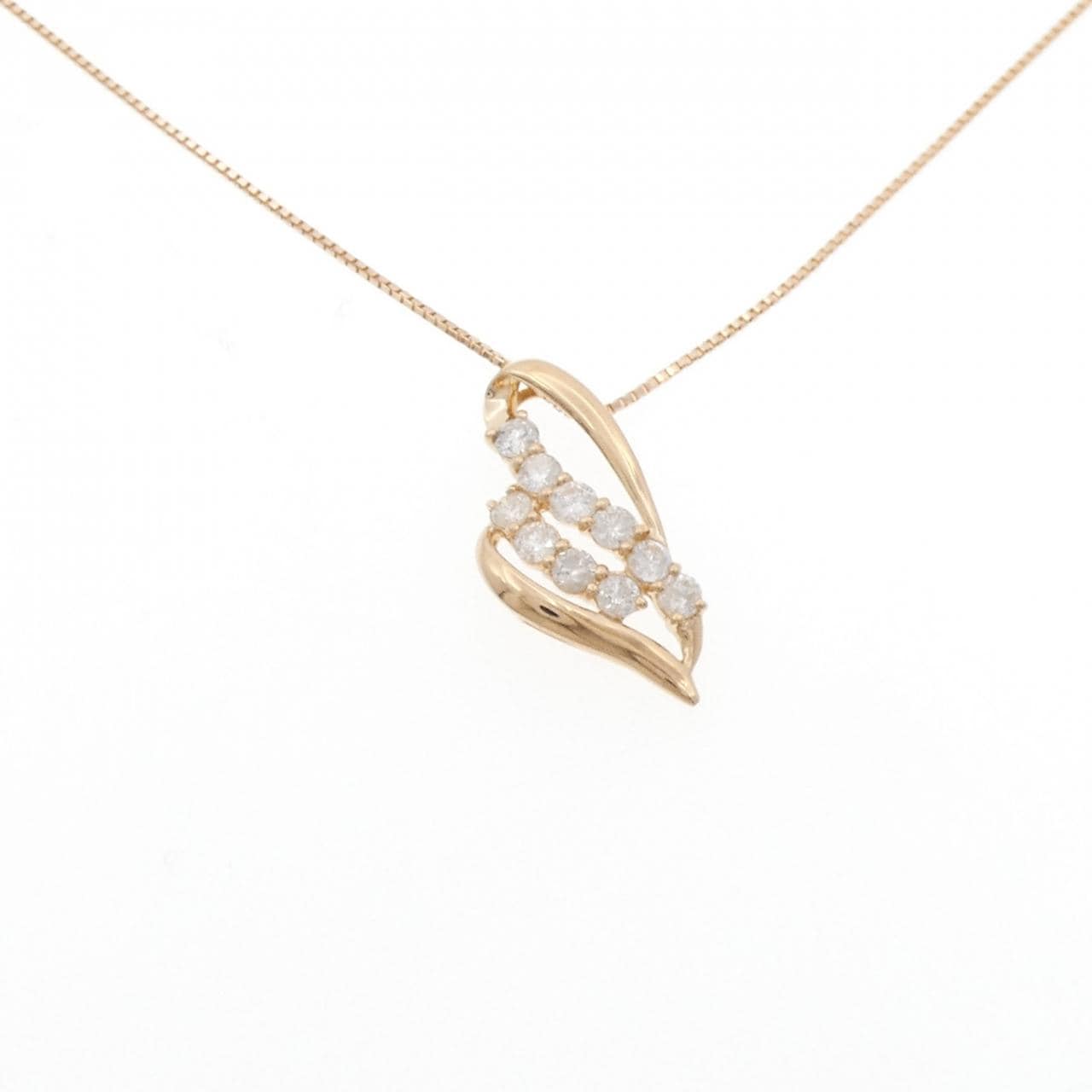 K18PG ダイヤモンド ネックレス 0.5CT