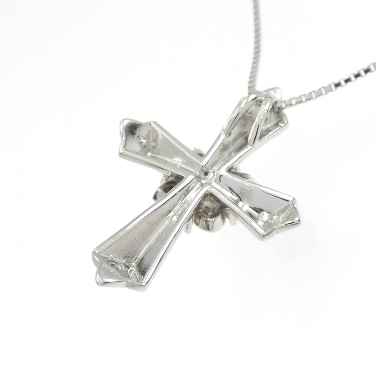 PT900/PT850 クロス ダイヤモンド ネックレス 0.24CT