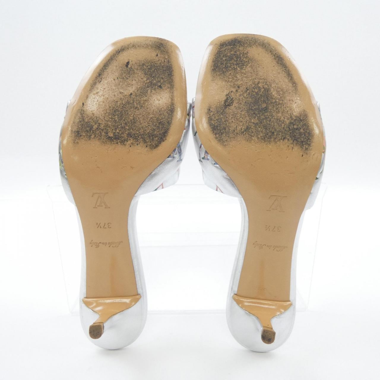 ルイヴィトン LOUIS VUITTON メタリックラムレザー リバイバルライン サンダル